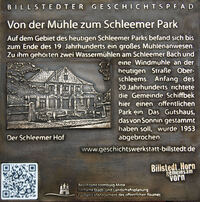 Erinnerungstafel, Gedenktafel, Gedenkplatte in Bronze mit QR, Logo, Grafik, Hamburg Billstedt